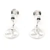 Boucles d'oreilles argent pampille croix basque