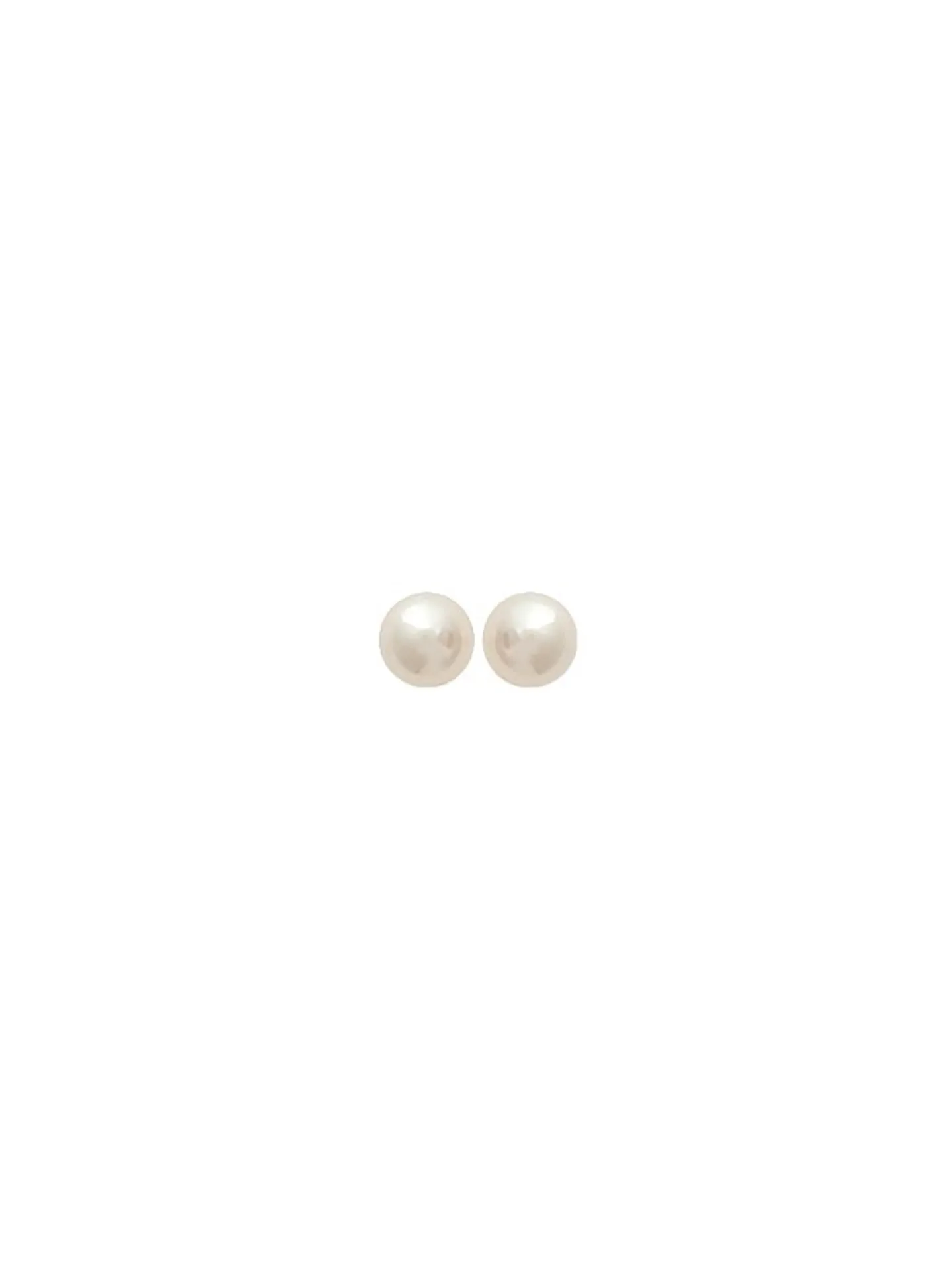 Boucles d'oreilles argent perle blanche 6 mm