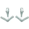 Boucles d'oreilles argent en V