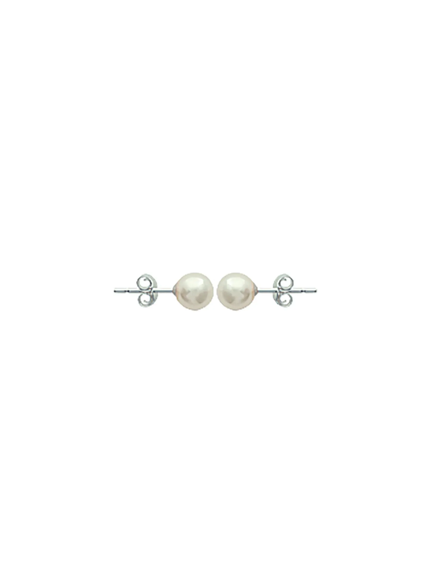 Boucles d'oreilles argent perle blanche 6 mm