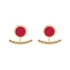 Boucles d'oreilles Bangle Up comète rouge velours
