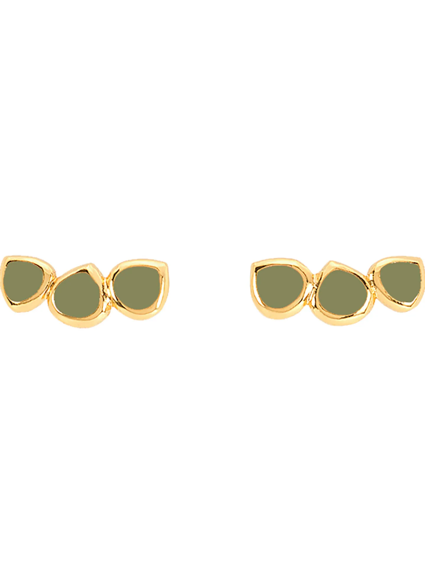 Boucles d'oreilles Bangle up Lumi vert olive