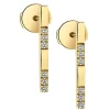 Boucles d'oreilles barrettes or 18 carats diamants