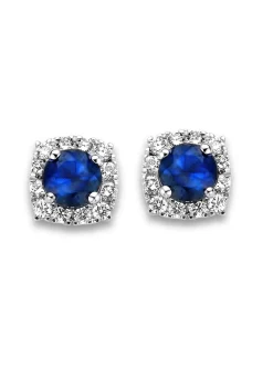 Boucles d'oreilles Braillaxis or saphirs diamants