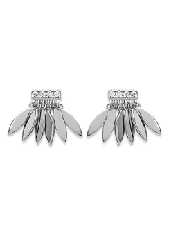Boucles d'oreilles Brilalxis éventail empierrées