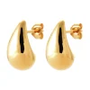 Boucles d'oreilles Brillaxis plaqué or goutte