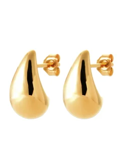 Boucles d'oreilles Brillaxis plaqué or goutte
