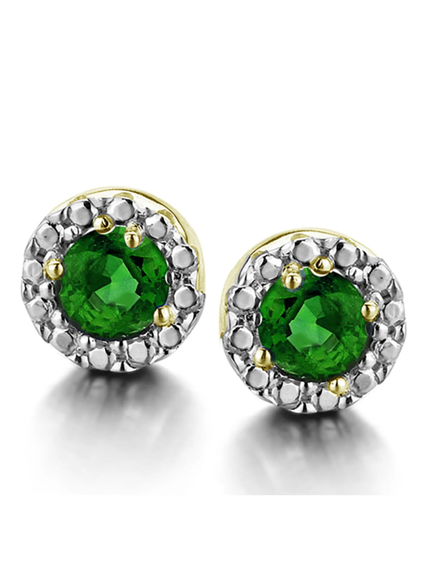 Boucles d'oreilles Brillaxis émeraude or 18 carats