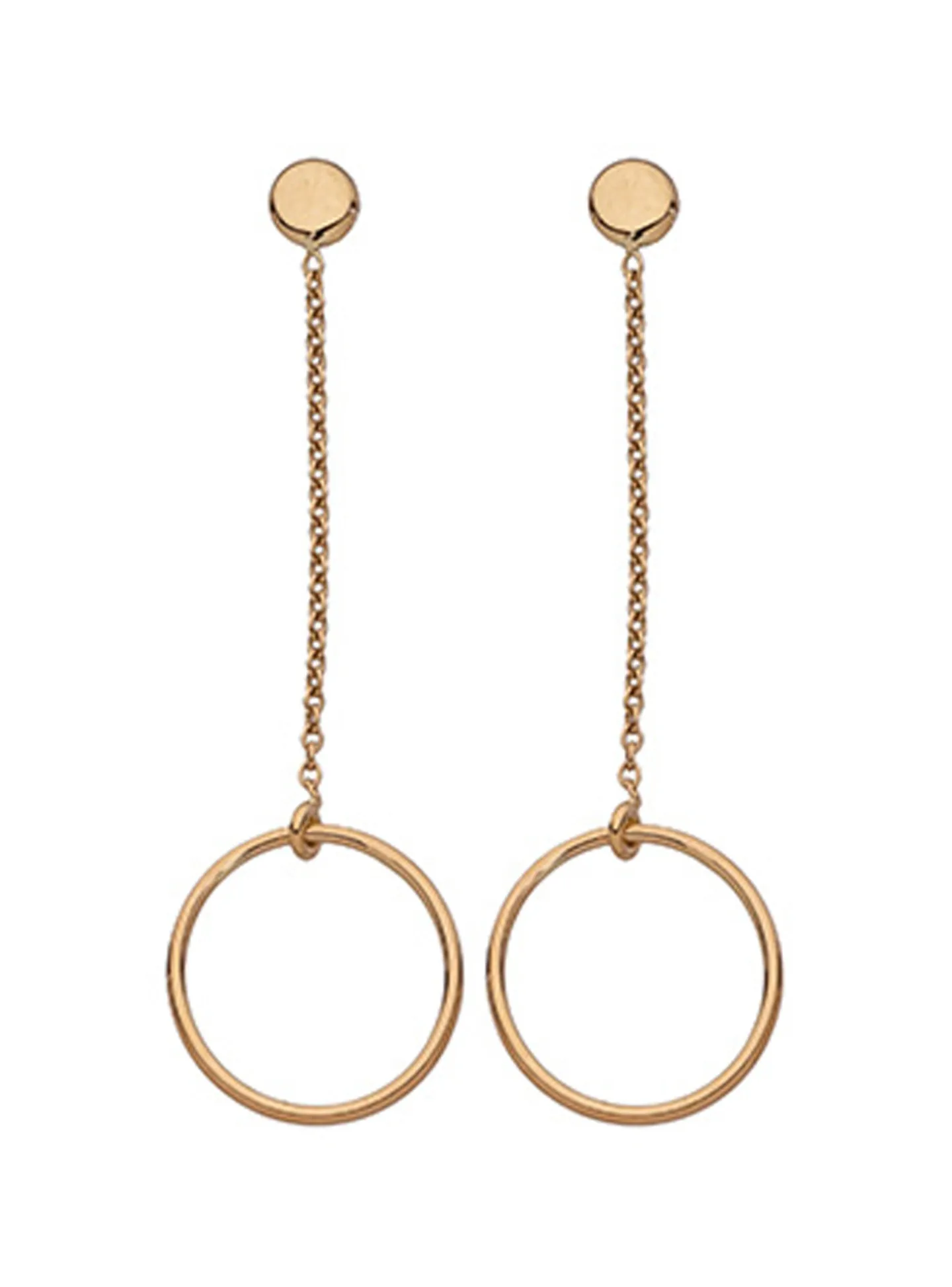 Boucles d'oreilles Brillaxis pendantes anneaux or