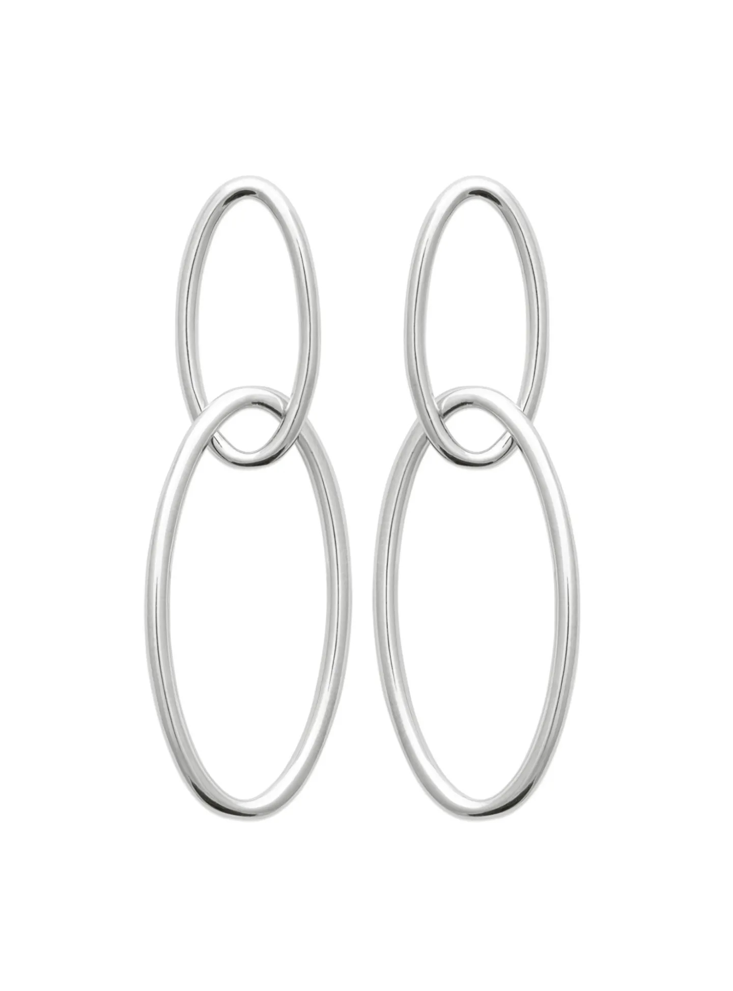 Boucles d'oreilles Brillaxis ovales argent