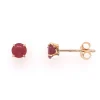 Boucles d'oreilles Brillaxis rubis or 18 carats 4mm