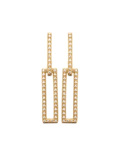 Boucles d'oreilles Brillaxis rectangulaire plaqué or_x005f_x000D_OZ