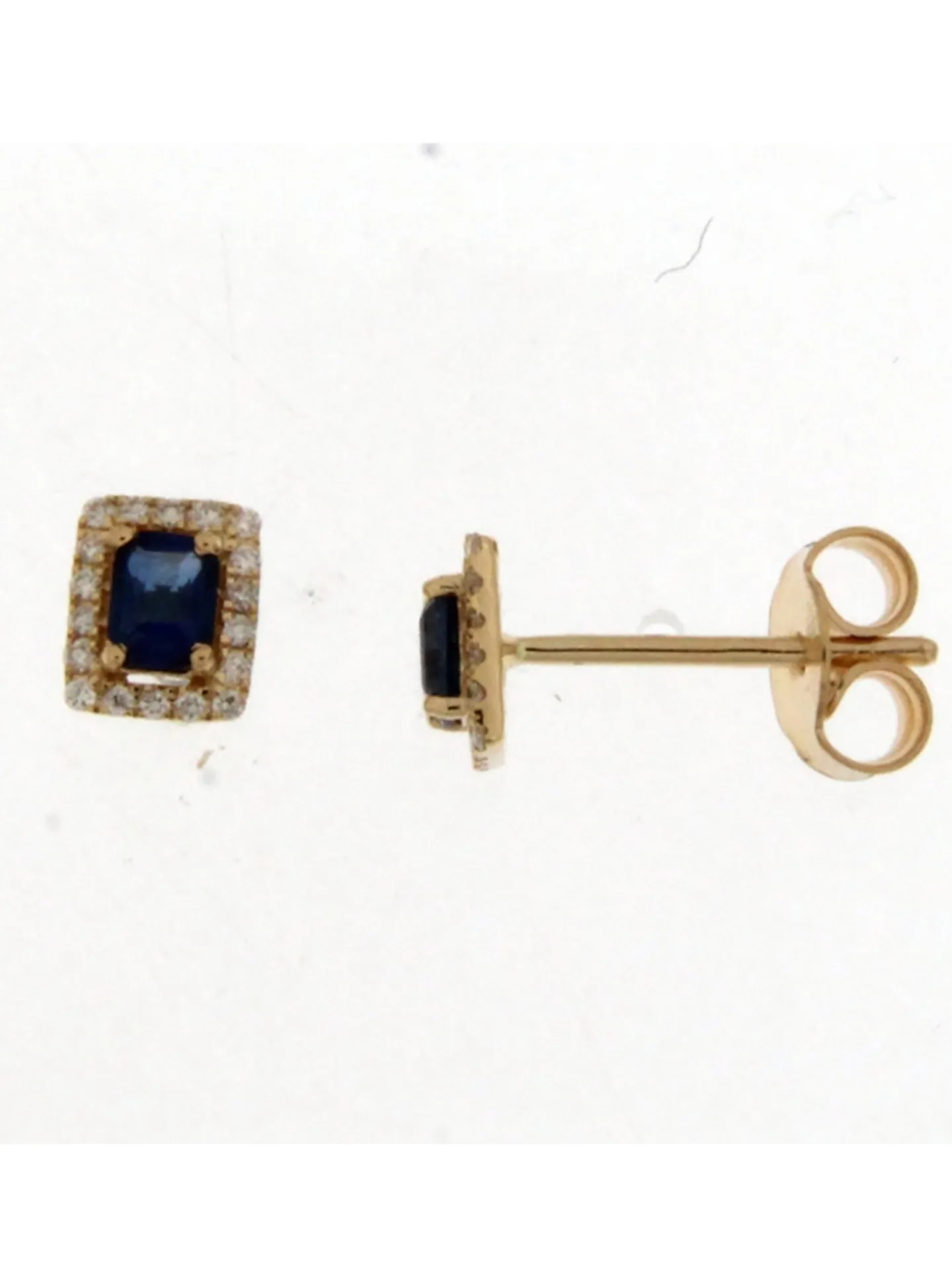 Boucles d'oreilles Brillaxis saphir et diamants or