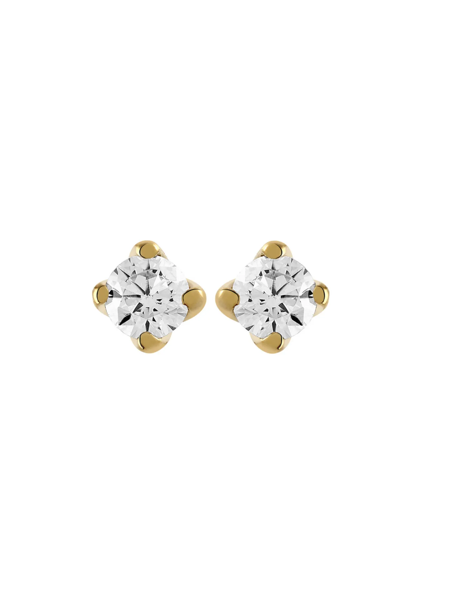 Boucles d'oreilles Brillaxis puces diamants or jaune_x005f_x000D_0.16 ct