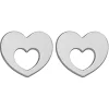 Boucles d'oreilles Brillaxis coeur ajouré or blanc