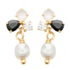 Boucles d'oreilles Brillaxis perle de culture oxydes