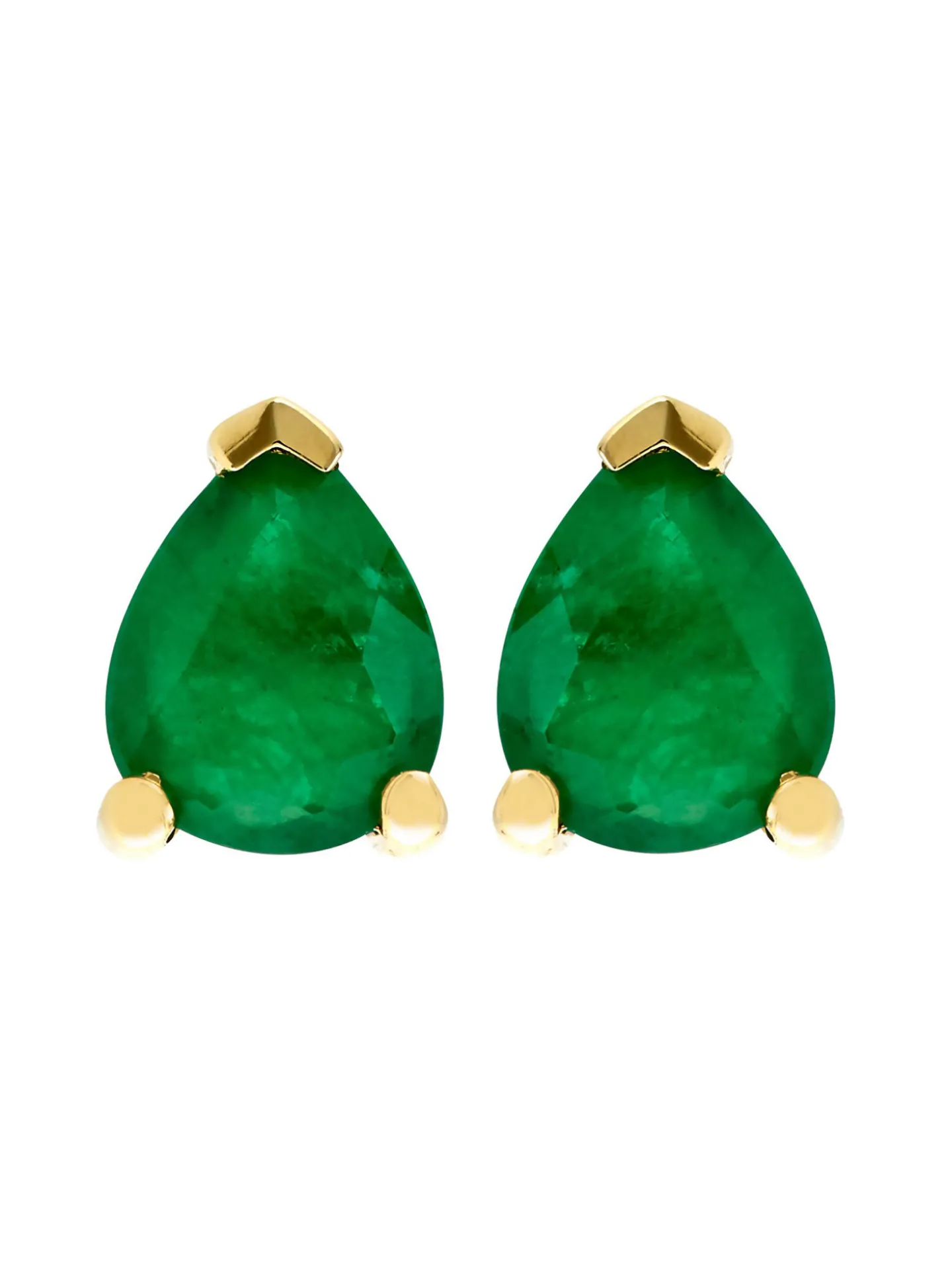 Boucles d'oreilles Brillaxis émeraude poire 5x4