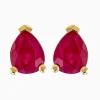Boucles d'oreilles Brillaxis rubis poire 5x4