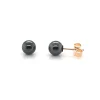 Boucles d'oreilles Brillaxis hématite or 18 carats_x005f_x000D_5mm