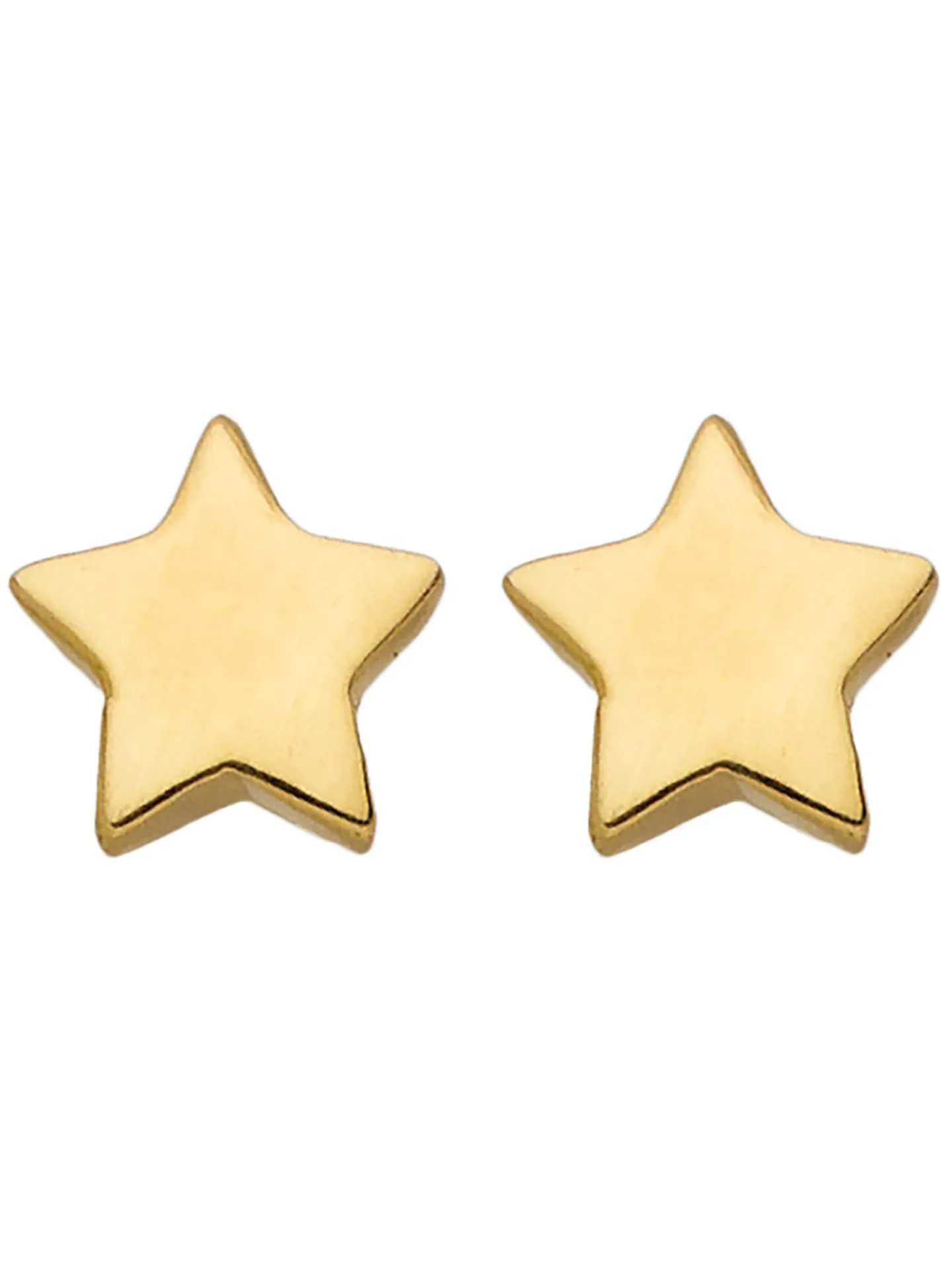 Boucles d'oreilles Brillaxis étoile plate or jaune