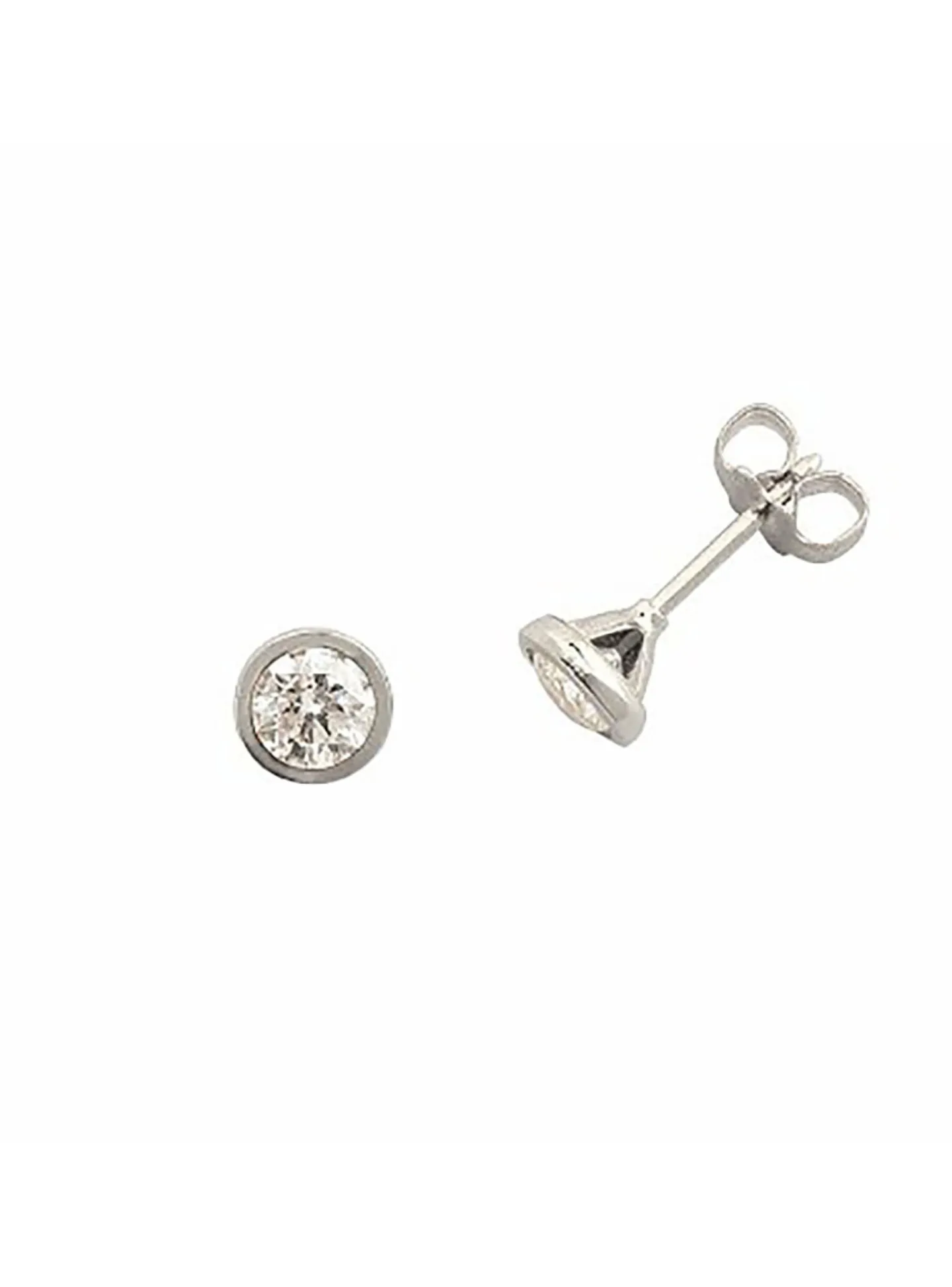 Boucles d'oreilles Brillaxis diamants serti clos fin