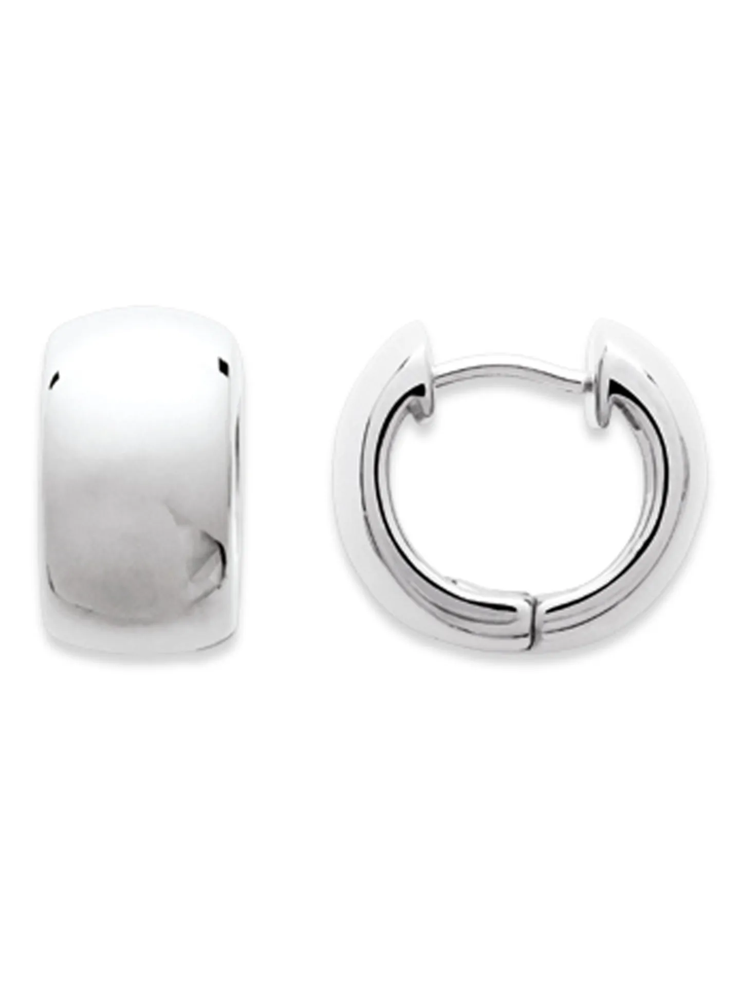 Boucles d'oreilles Brillaxis créoles larges argent