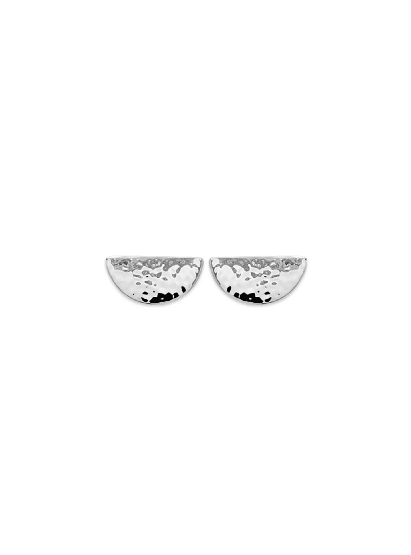 Boucles d'oreilles Brillaxis demi-lune martelées