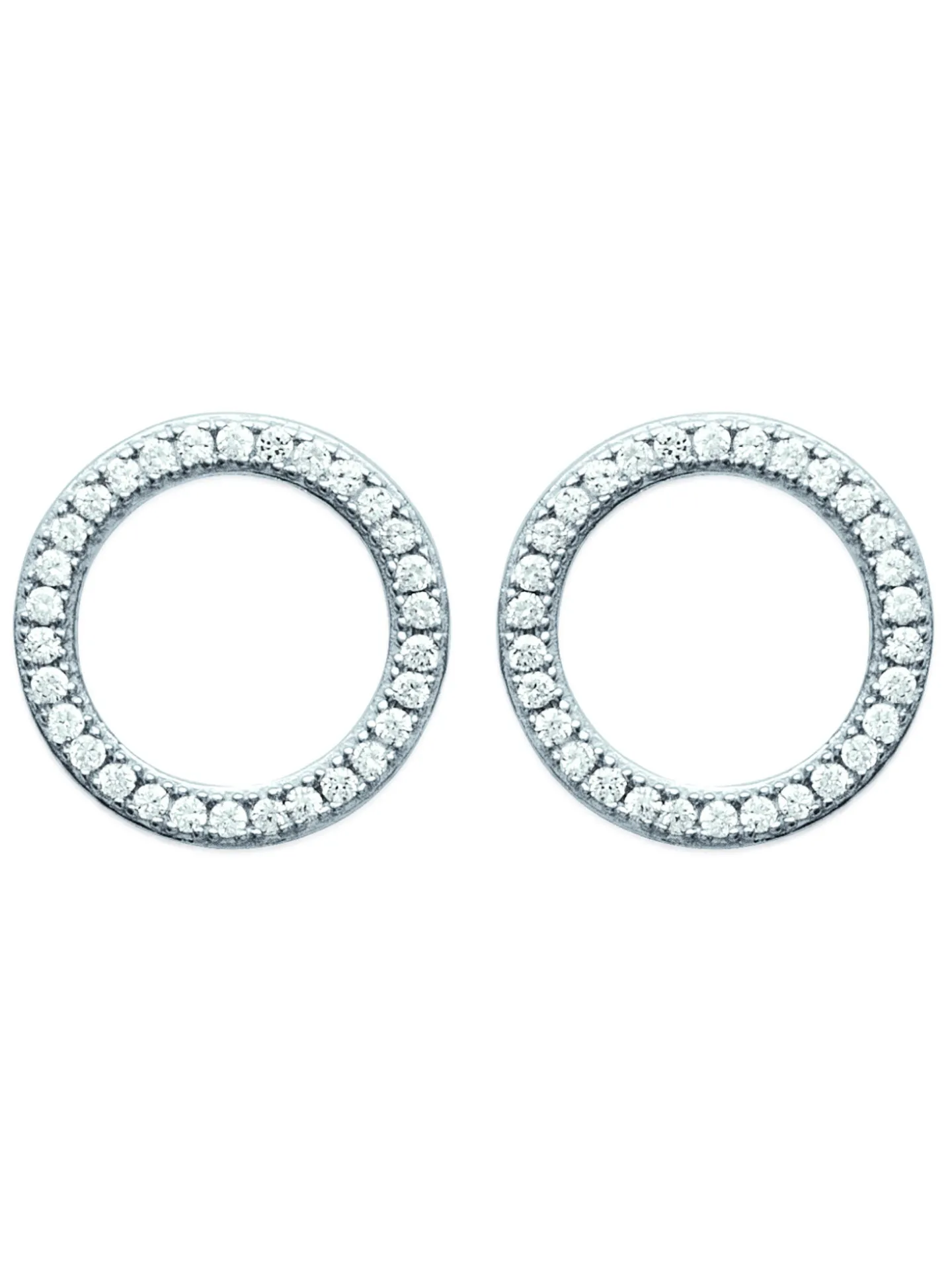 Boucles d'oreilles Brillaxis cercles empierrés