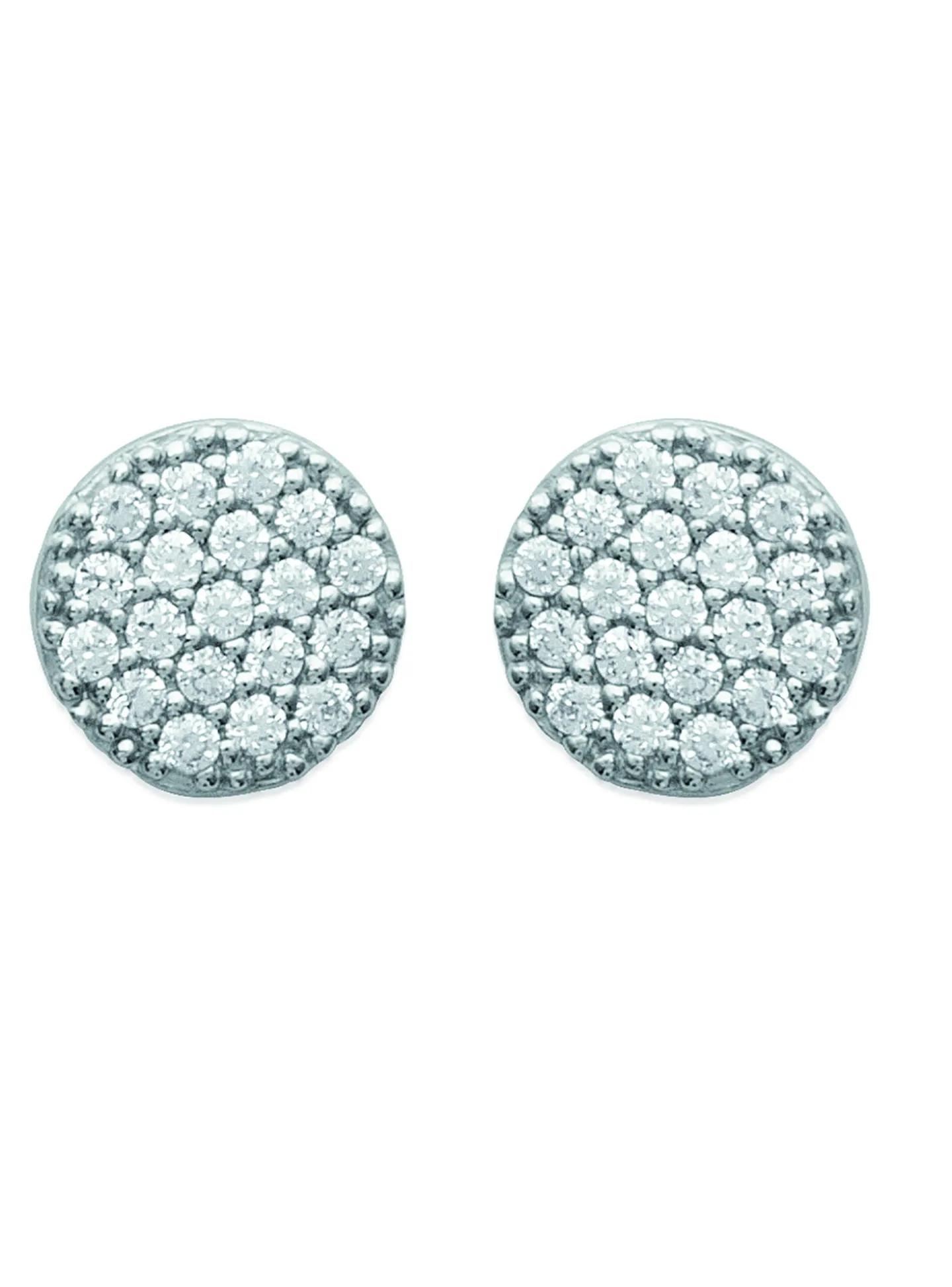 Boucles d'oreilles Brillaxis rondes empierrées