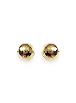 Boucles d'oreilles Brillaxis boules dorées 4mm