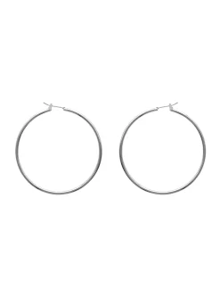 Boucles d'oreilles Brillaxis argent 50mm_x005f_x000D_fil rond 2 mm