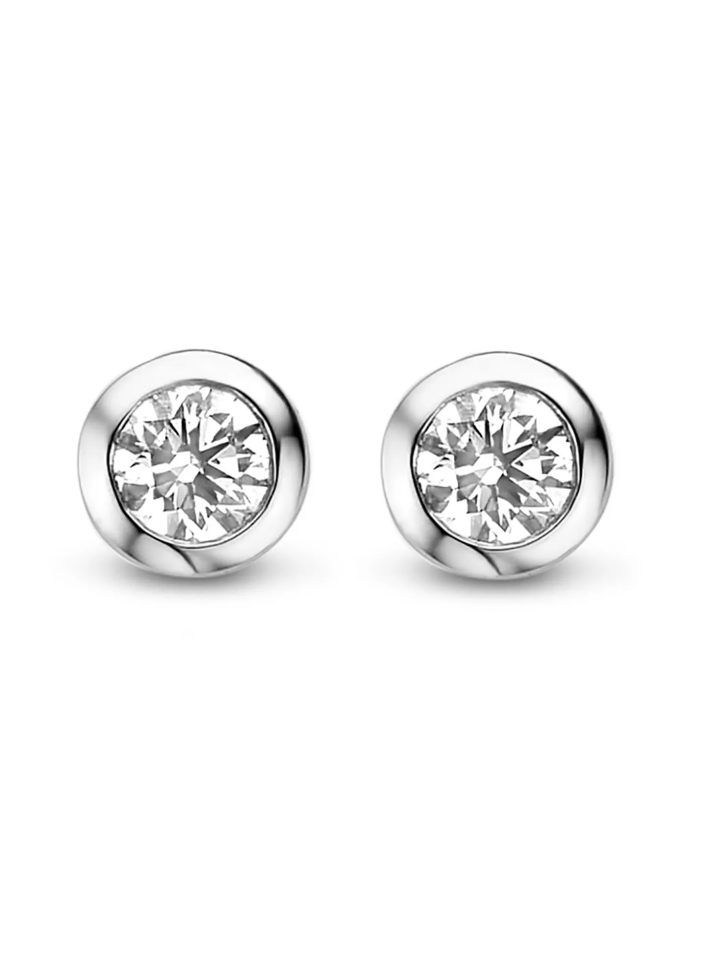 Boucles d'oreilles Brillaxis diamants sertis clos or