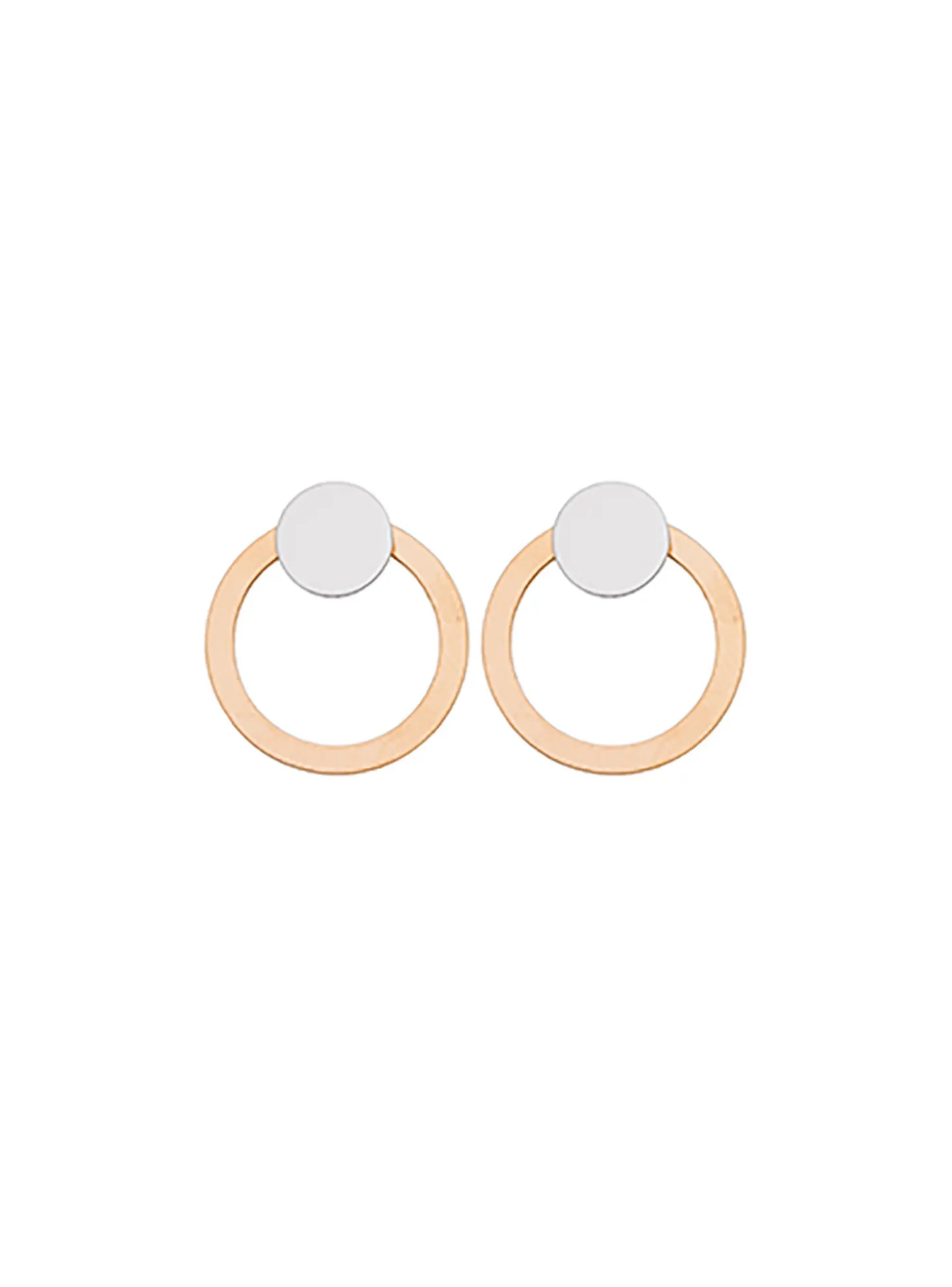 Boucles d'oreilles Brillaxis cercle bicolore