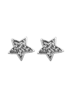 Boucles d'oreilles Brillaxis étoile pailletée laquée