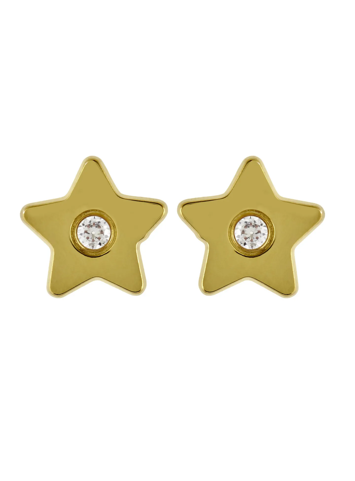 Boucles d'oreilles Brillaxis à vis étoile or jaune