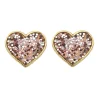 Boucles d'oreilles Brillaxis coeur laqué rose