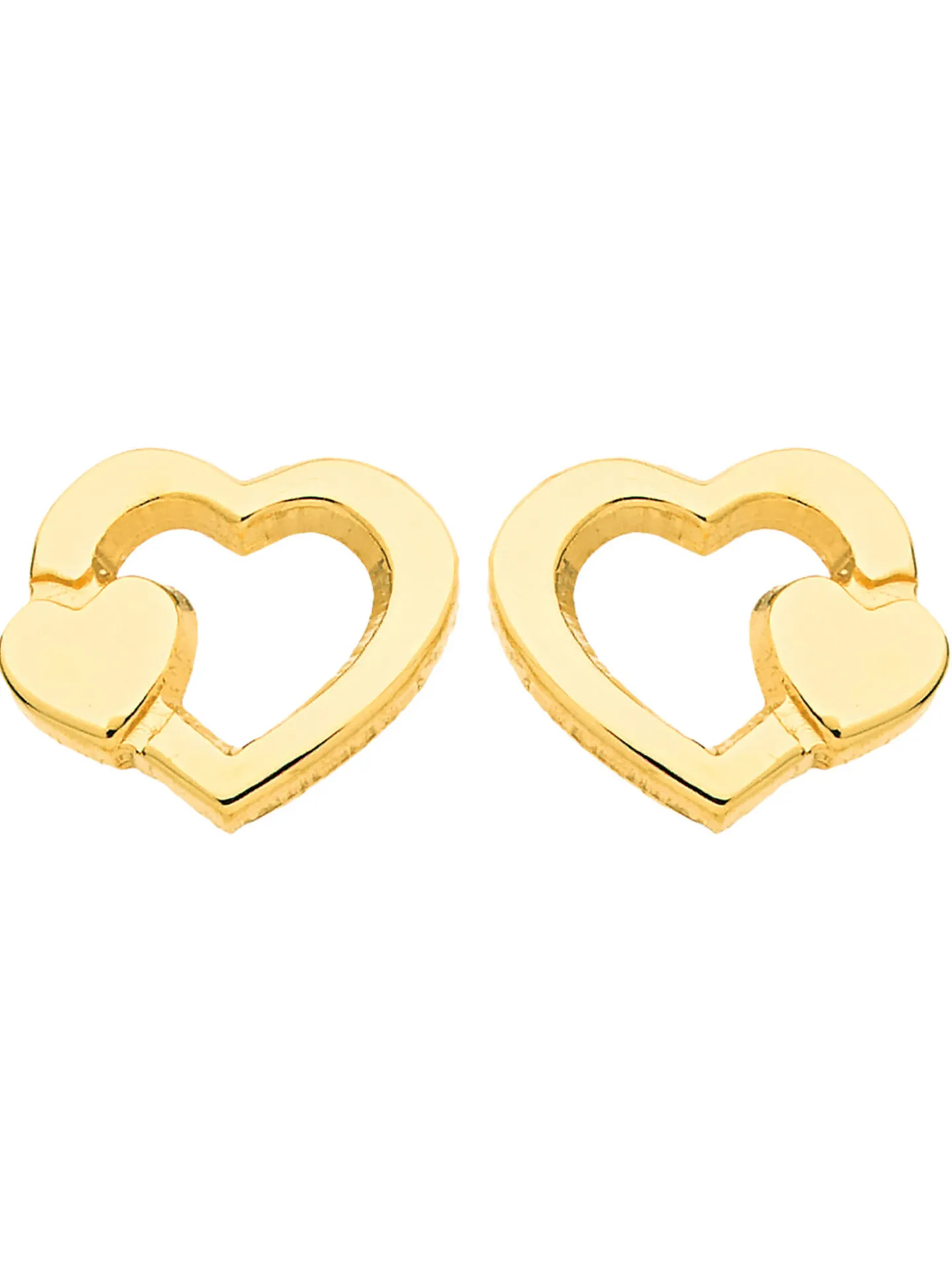 Boucles d'oreilles Brillaxis coeurs_x005f_x000D_or jaune 18 carats