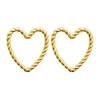 Boucles d'oreilles Brillaxis coeur torsadé_x005f_x000D_plaqué or