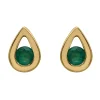 Boucles d'oreilles Brillaxis gouttes émeraude_x005f_x000D_or jaune 18 carats