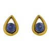 Boucles d'oreilles Brillaxis saphir et gouttes_x005f_x000D_en or jaune 18 carats