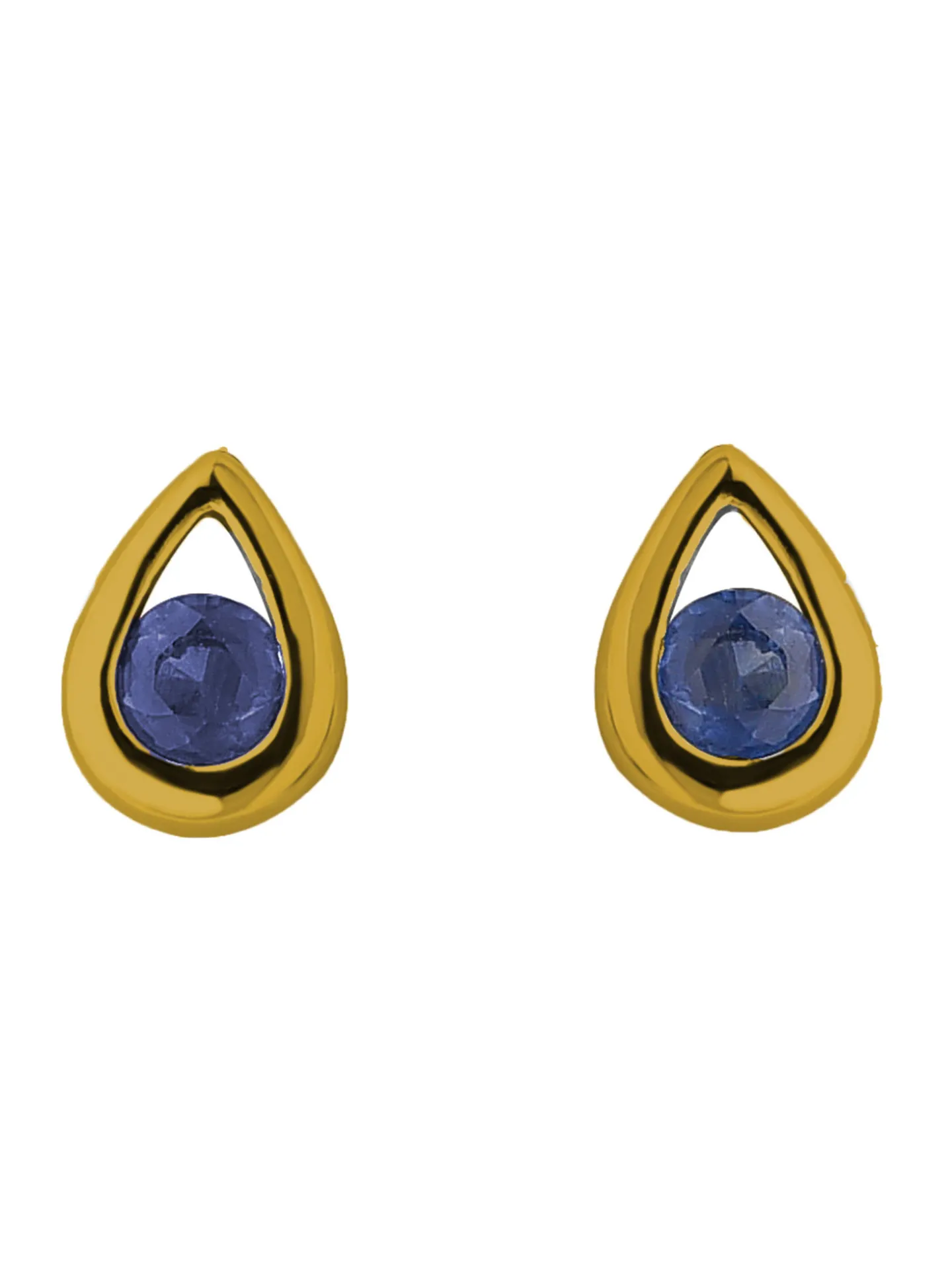Boucles d'oreilles Brillaxis saphir et gouttes_x005f_x000D_en or jaune 18 carats