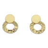 Boucles d'oreilles Brillaxis cercles martelés or