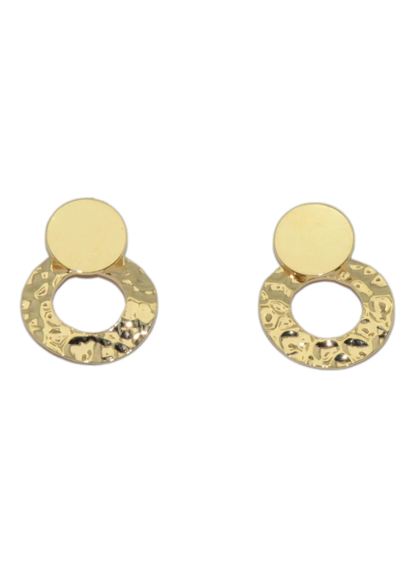 Boucles d'oreilles Brillaxis cercles martelés or