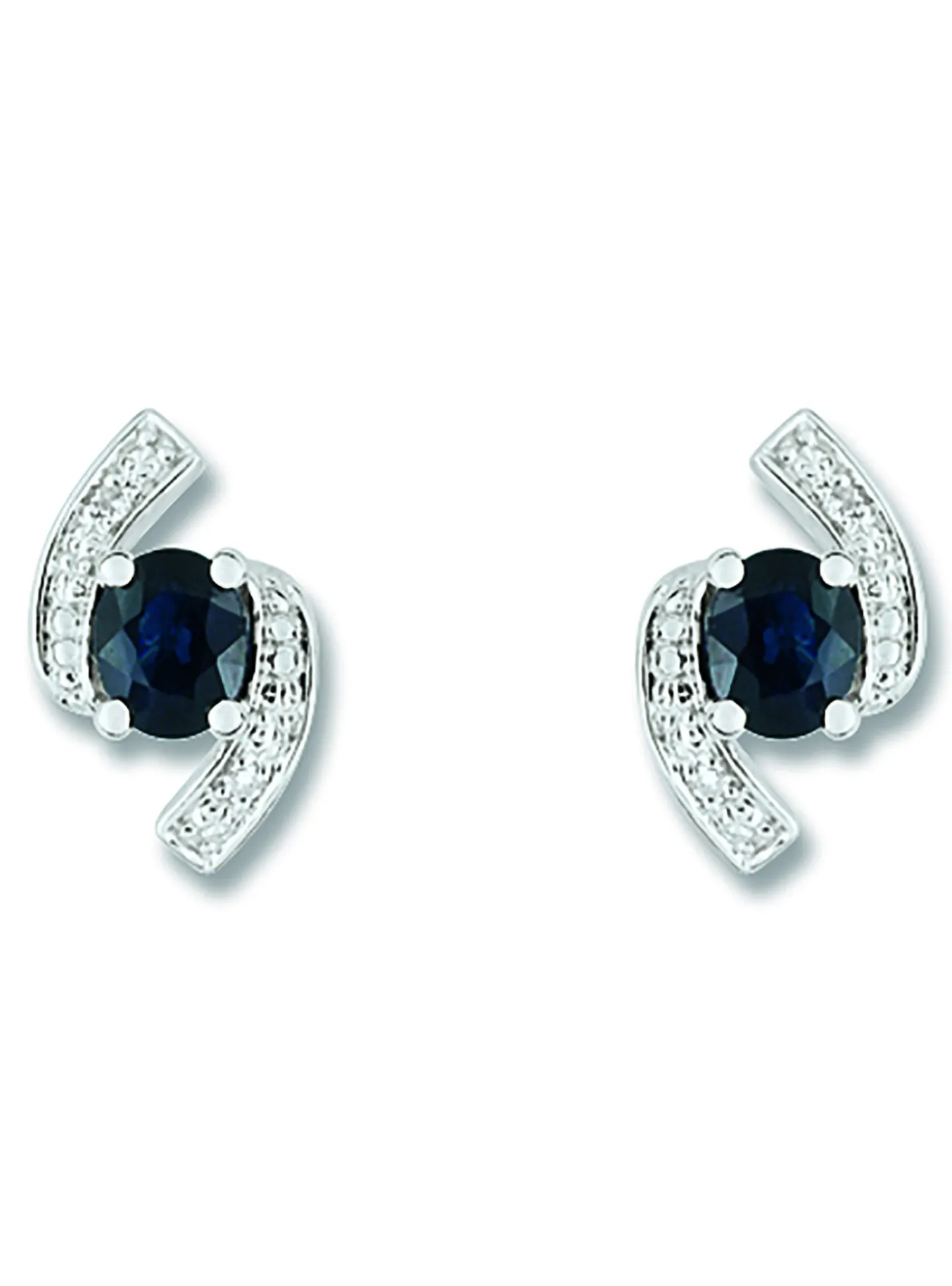 Boucles d'oreilles Brillaxis saphirs diamants or