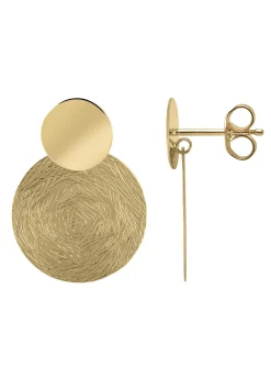 Boucles d'oreilles Brillaxis or pastille givrée
