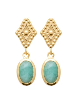 Boucles d'oreilles Brillaxis amazonite