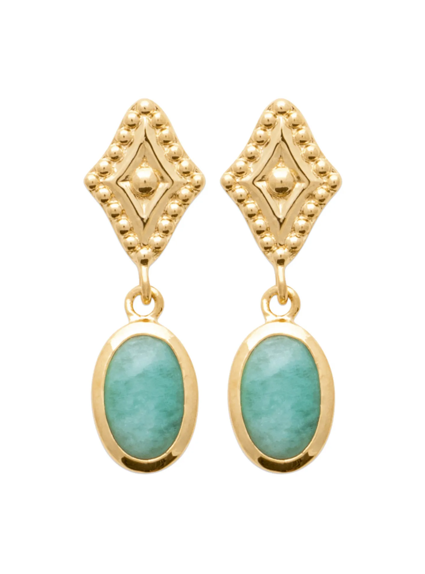 Boucles d'oreilles Brillaxis amazonite
