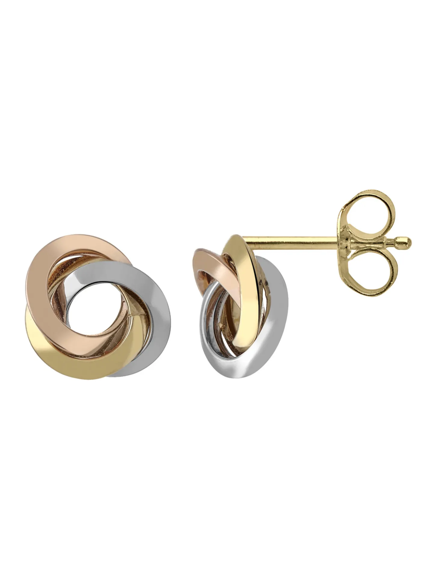 Boucles d'oreilles Brillaxis cercles 3 ors 9 carats