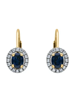 Boucles d'oreilles Brillaxis brisures saphir