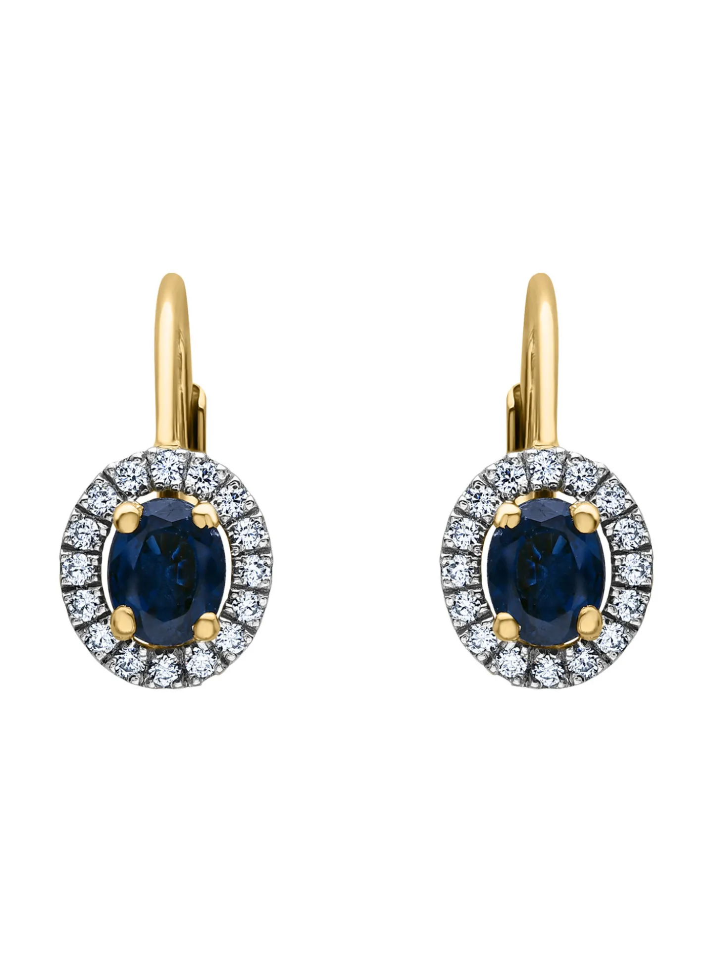 Boucles d'oreilles Brillaxis brisures saphir